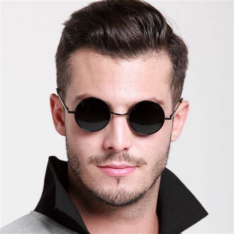 best men's sunglasses for round face|round shape sunglasses for men.